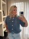 Simonie - Mohair vest - jeansblauw