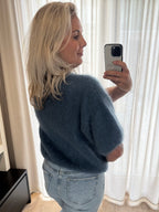 Simonie - Mohair vest - jeansblauw