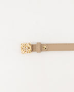 Bien - Leren riem gouden gesp - taupe