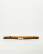 Garcia - Leren riem gouden gesp - bruin