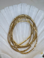 Lilou - Armband set glitter goud - beige