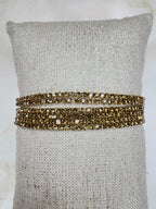 Lilou - Armband set glitter goud - beige