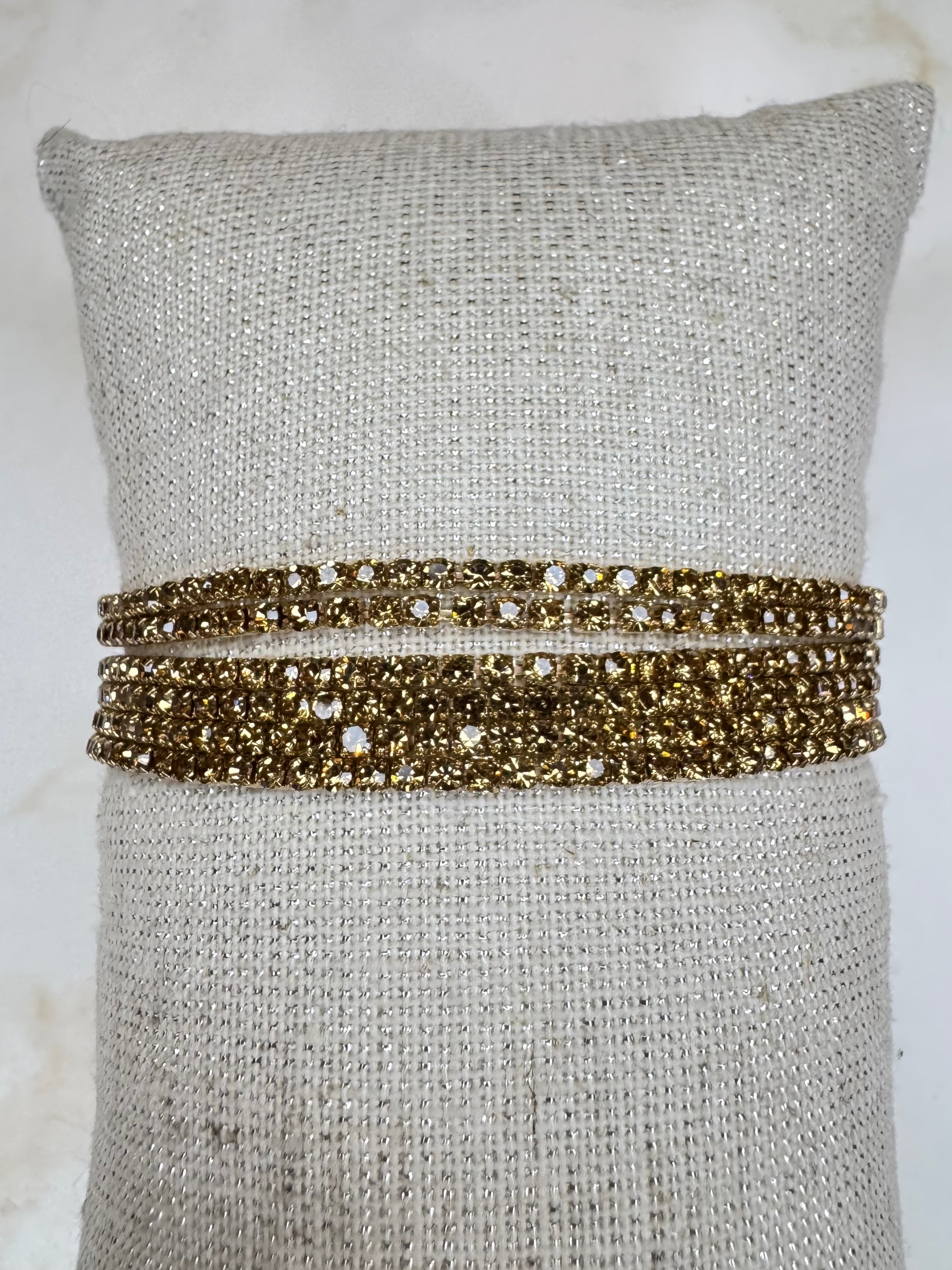 Lilou - Armband set glitter goud - beige