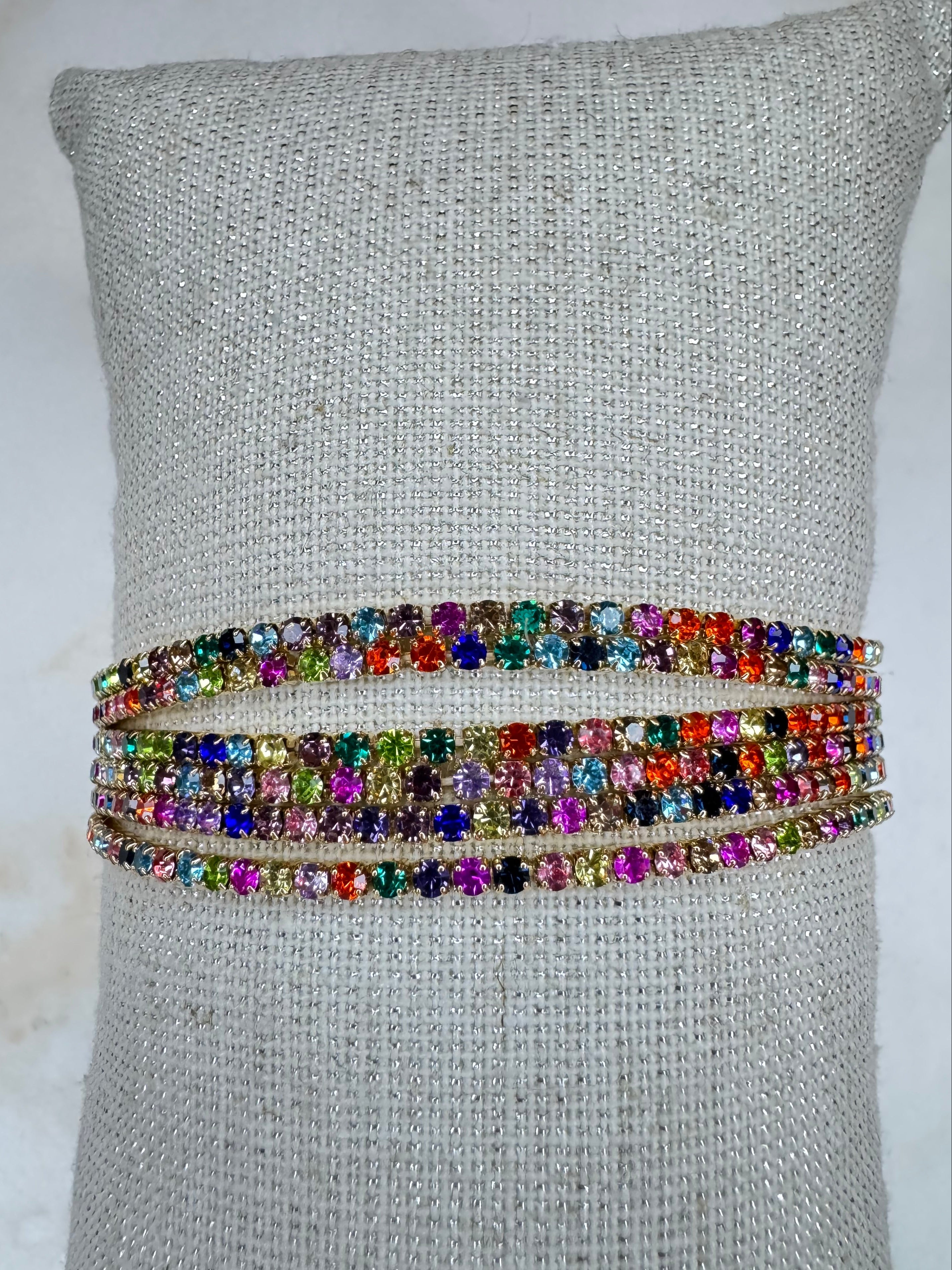 Lilou - Armband set glitter goud - multi