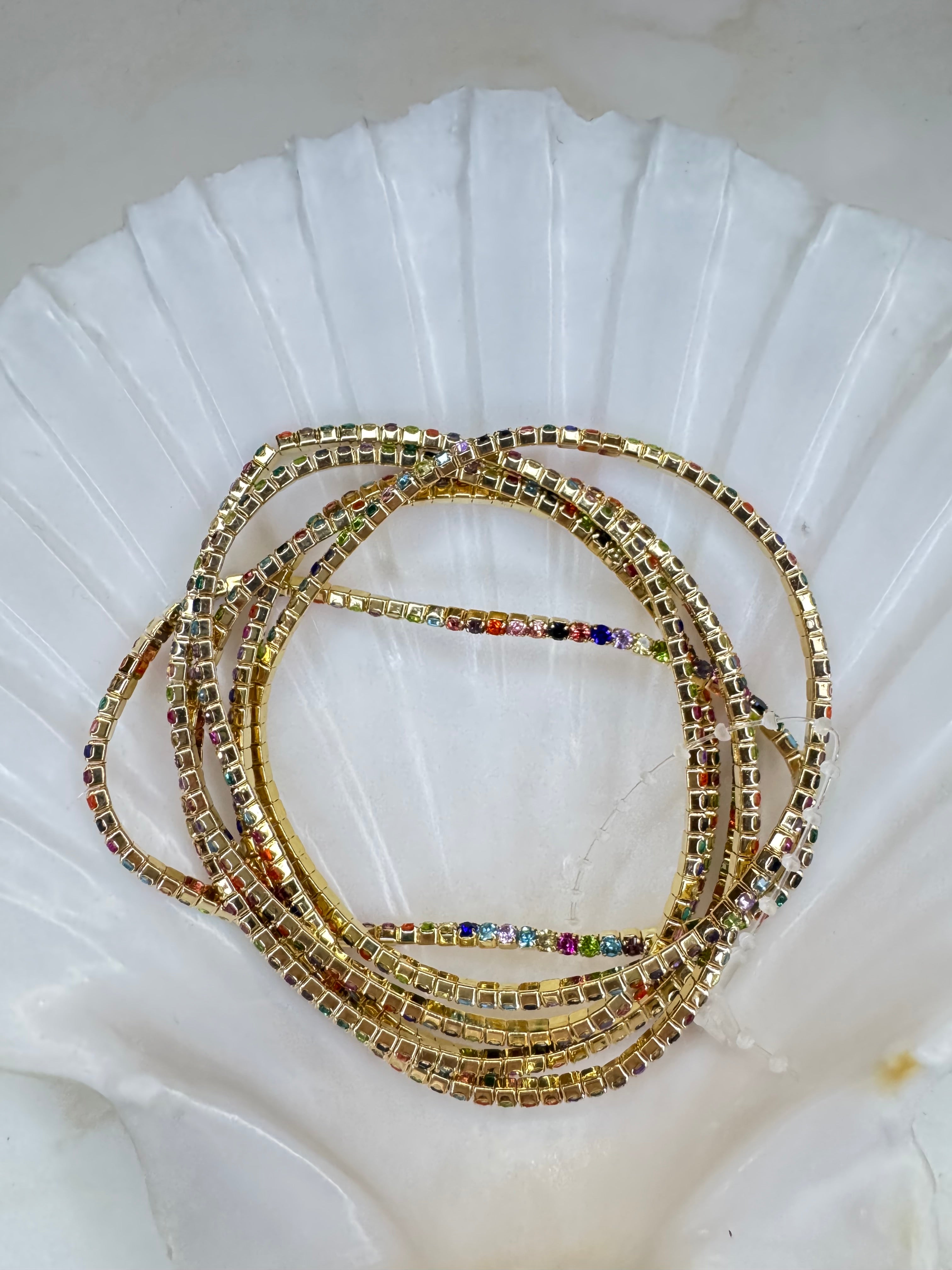 Lilou - Armband set glitter goud - multi