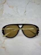 Bon Venice - Zonnebril goud - zwart/beige