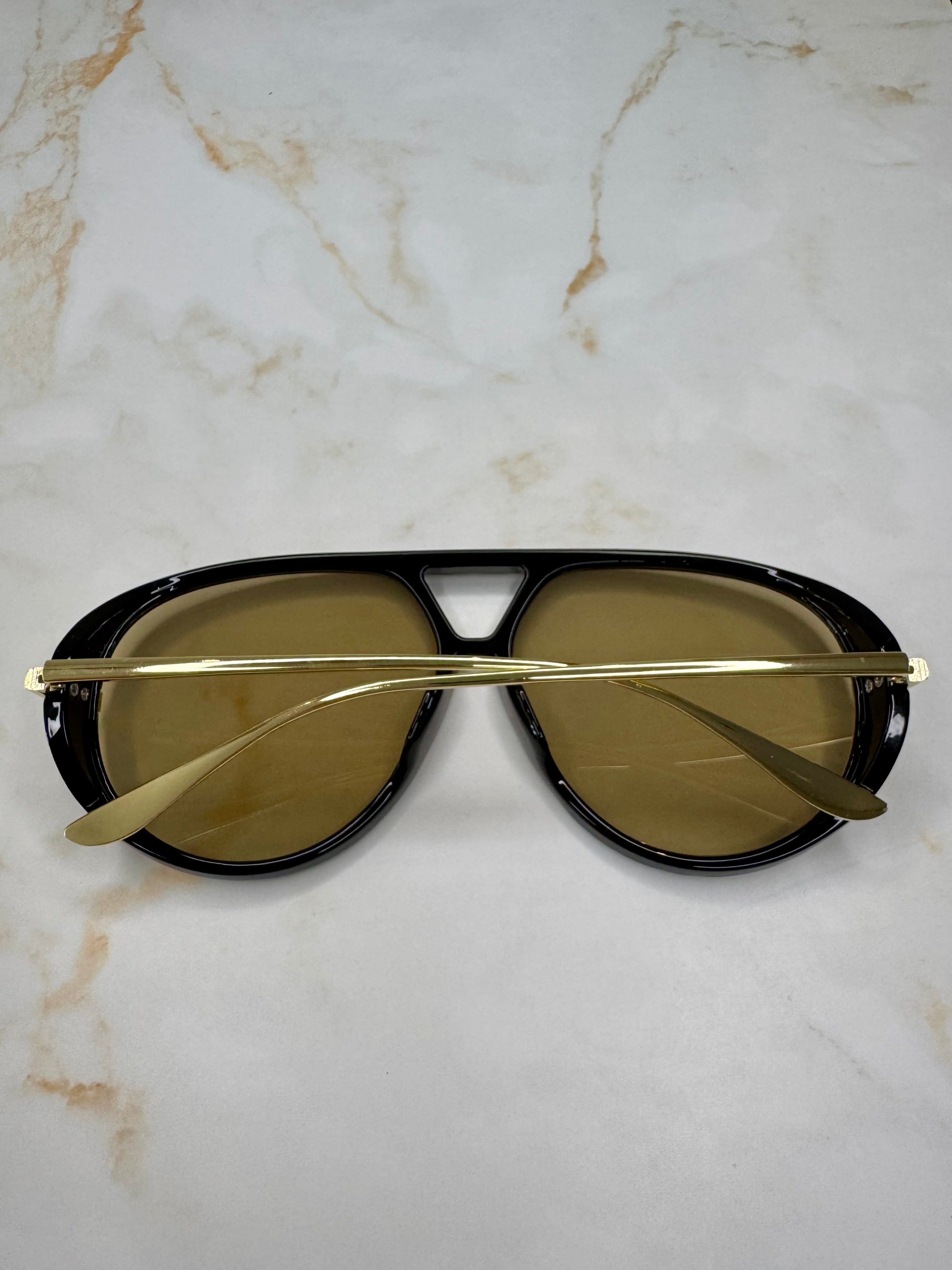 Bon Venice - Zonnebril goud - zwart/beige