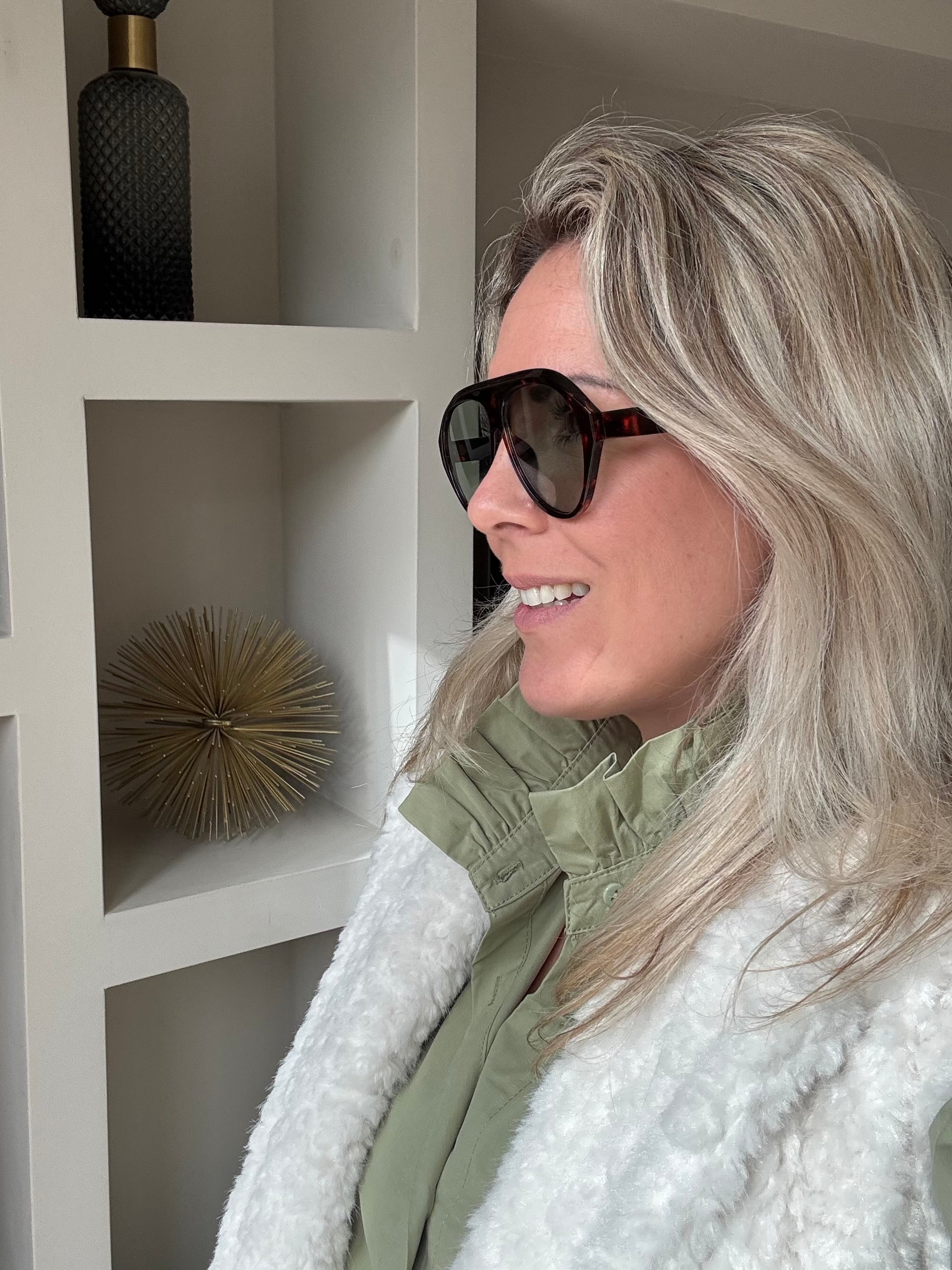 Chloé - Zonnebril - bruin/groen