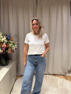 Claire - Basis t-shirt korte mouw - wit