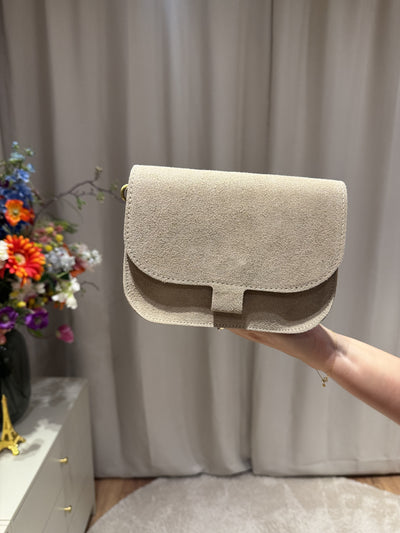 Flora - Suede tas - beige