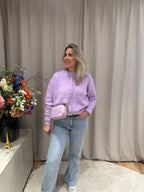 Margriet - gebreid vest - lila