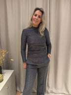 Luus - Glitter col - zwart/zilver