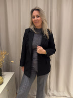 Luus - Glitter col - zwart/zilver