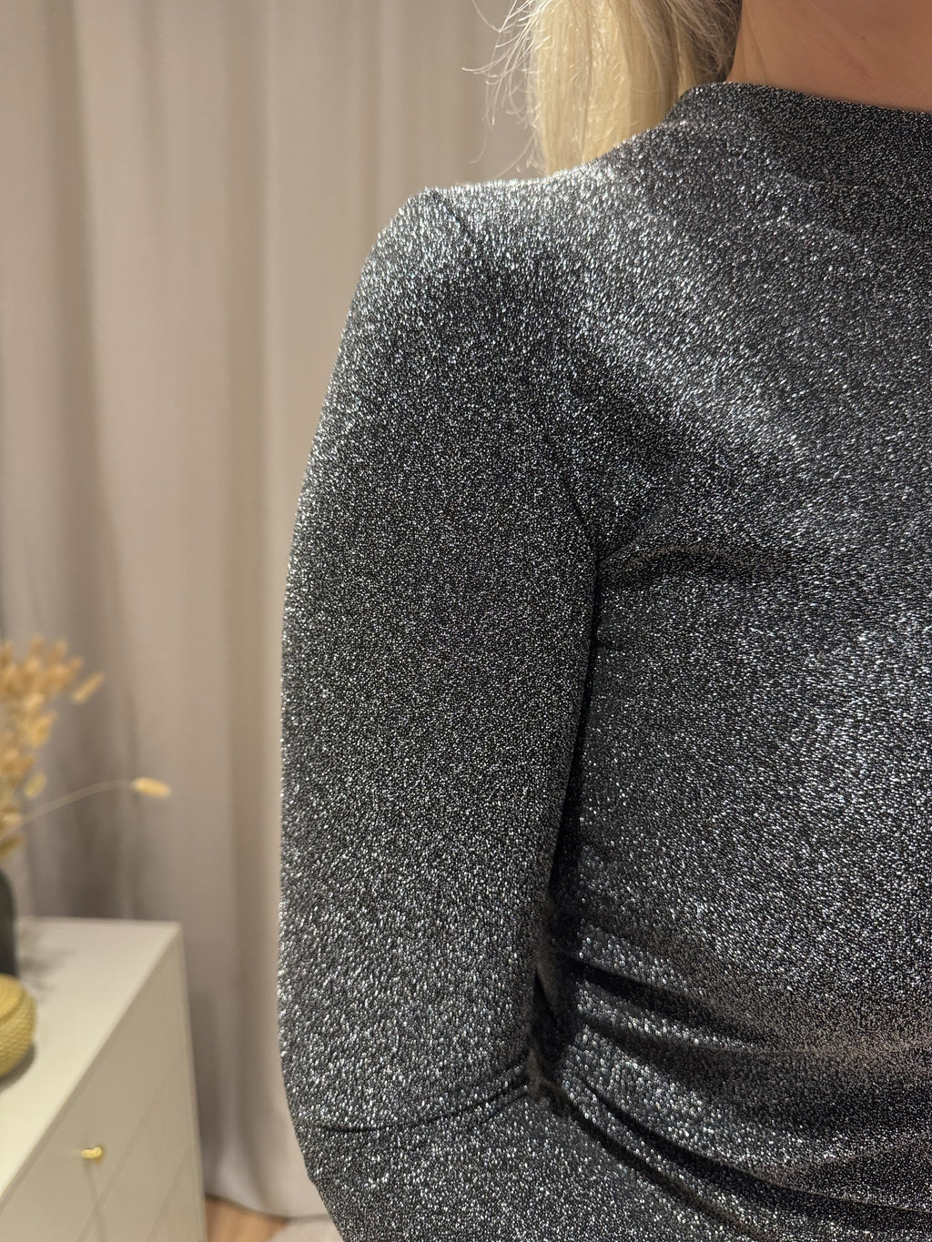 Luus - Glitter col - zwart/zilver