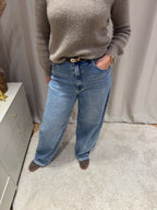 Joni - Baggy jeans Queen Hearts - midblue