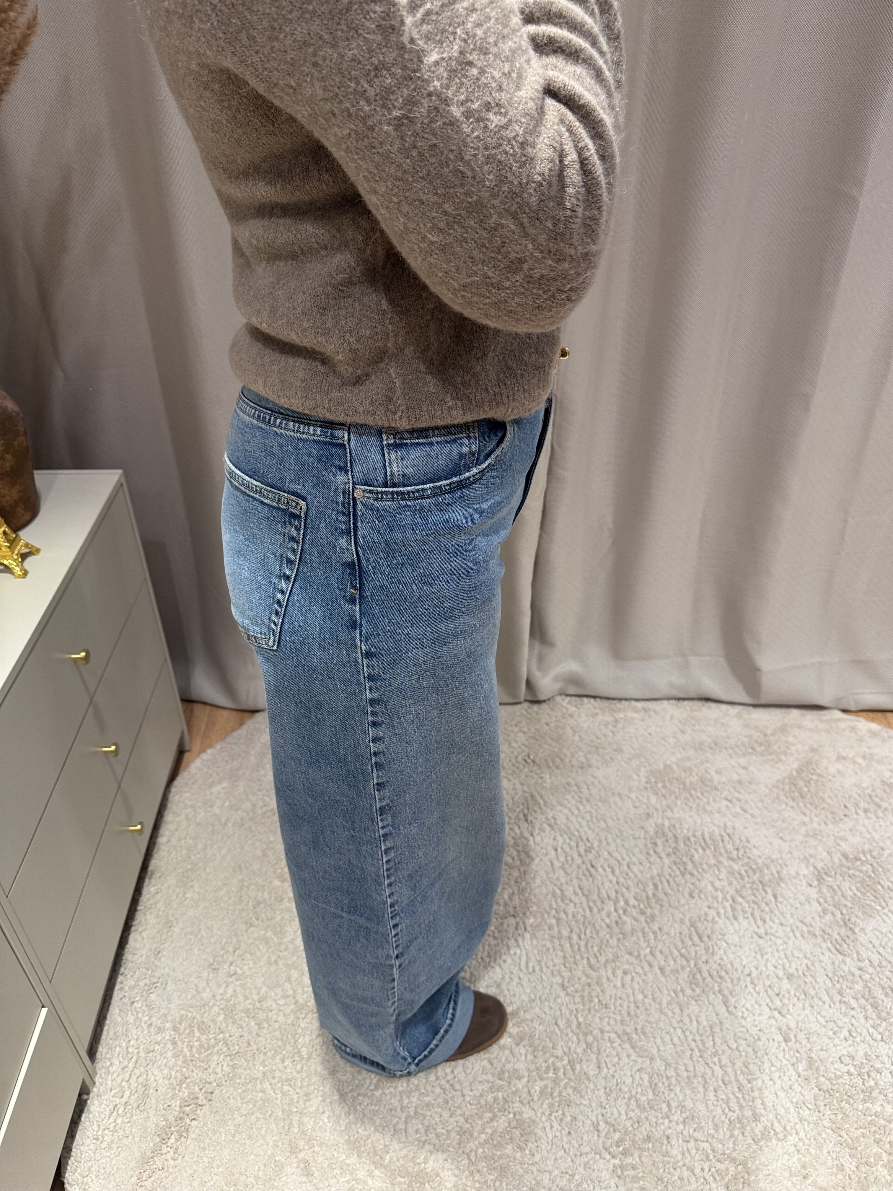 Joni - Baggy jeans Queen Hearts - midblue