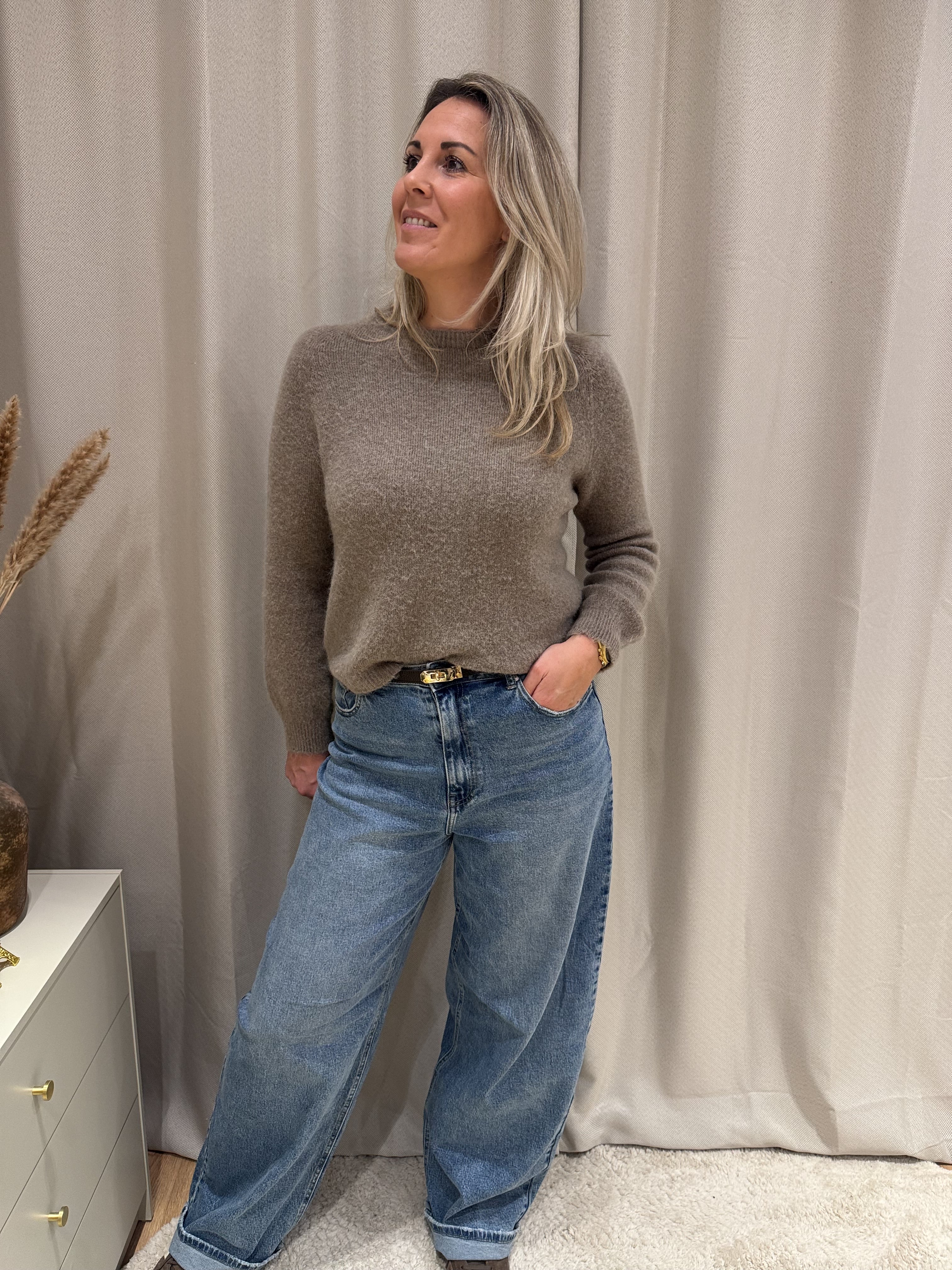 Joni - Baggy jeans Queen Hearts - midblue