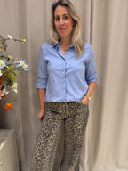 Maëlle - Basis blouse stretch - lichtblauw