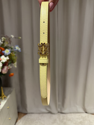 Bien - Leren riem gouden gesp - zachtgeel