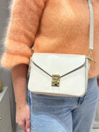 Esther - Leren tas gouden sluiting - beige