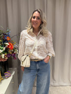 Alice - Blouse ballonmouw patroon - creme