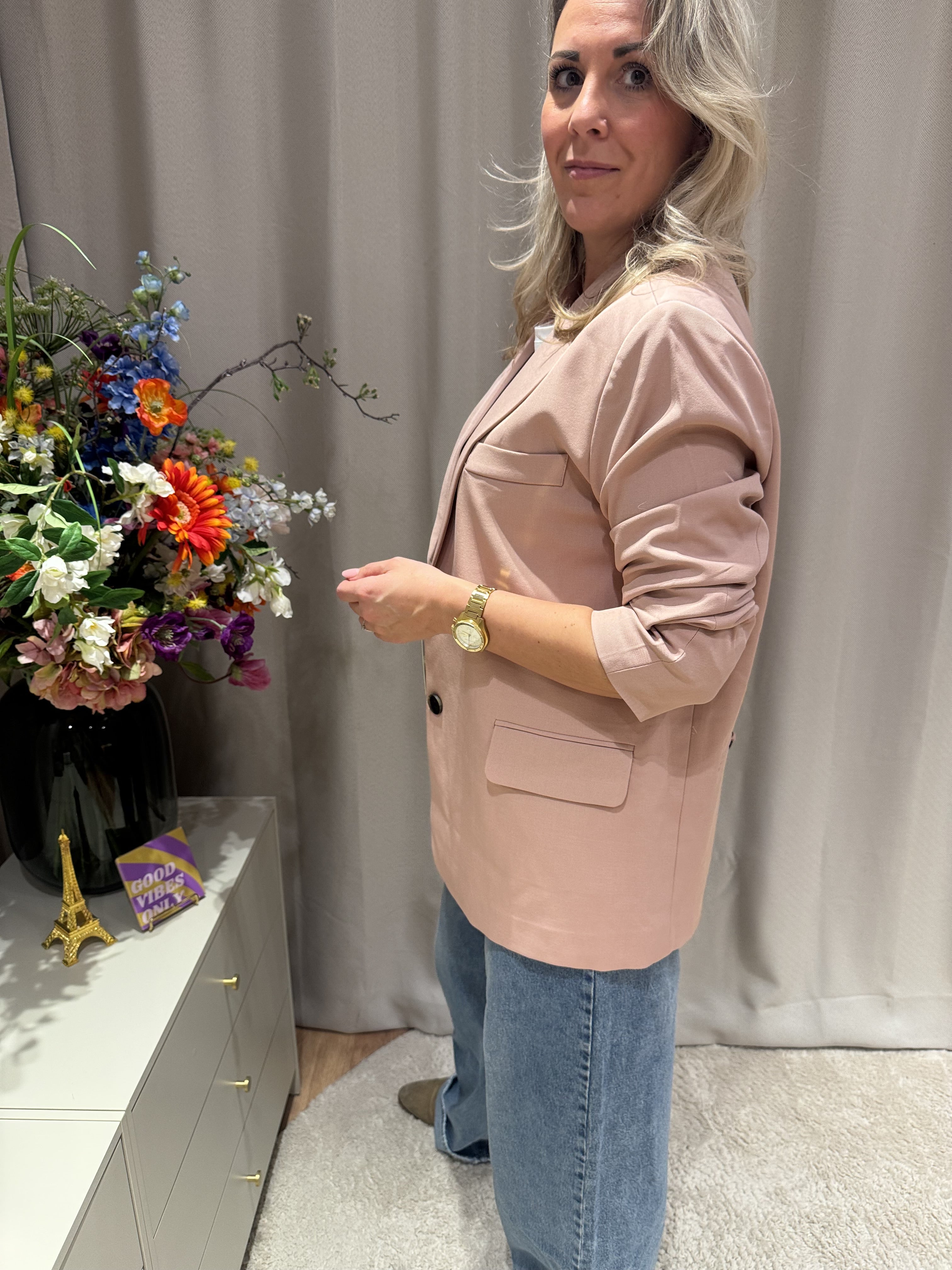Ingeborg - Blazer overslag - oudroze
