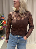 Victoria - Longsleeve kant - lichtbruin