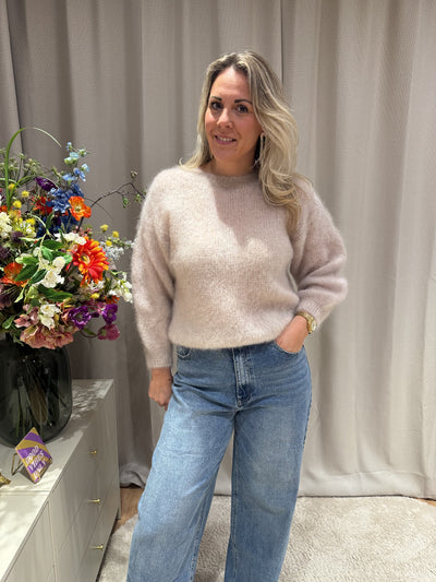 Denice - Mohair trui - beige