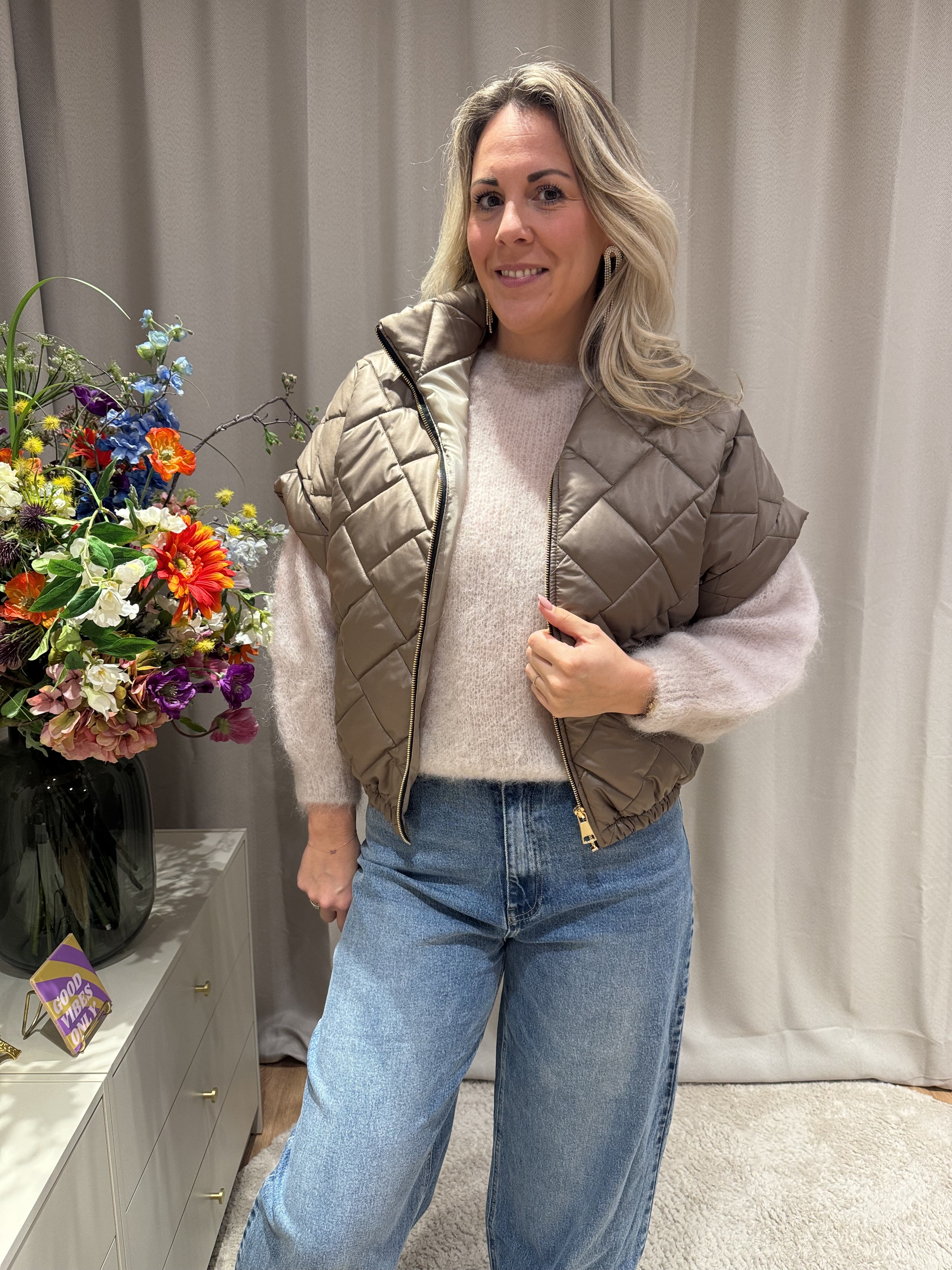 Amélie - Bomber bodywarmer - taupe