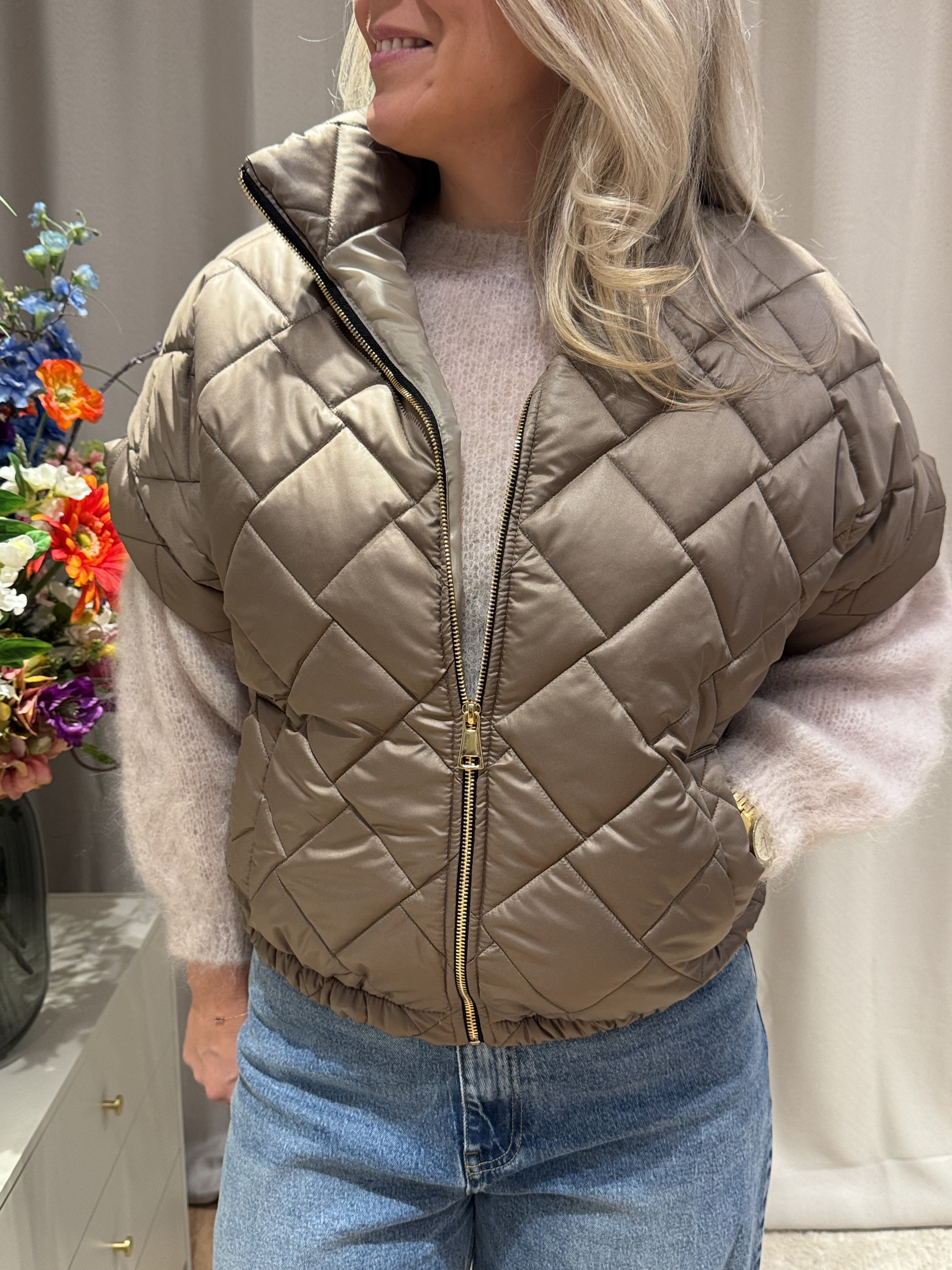 Amélie - Bomber bodywarmer - taupe