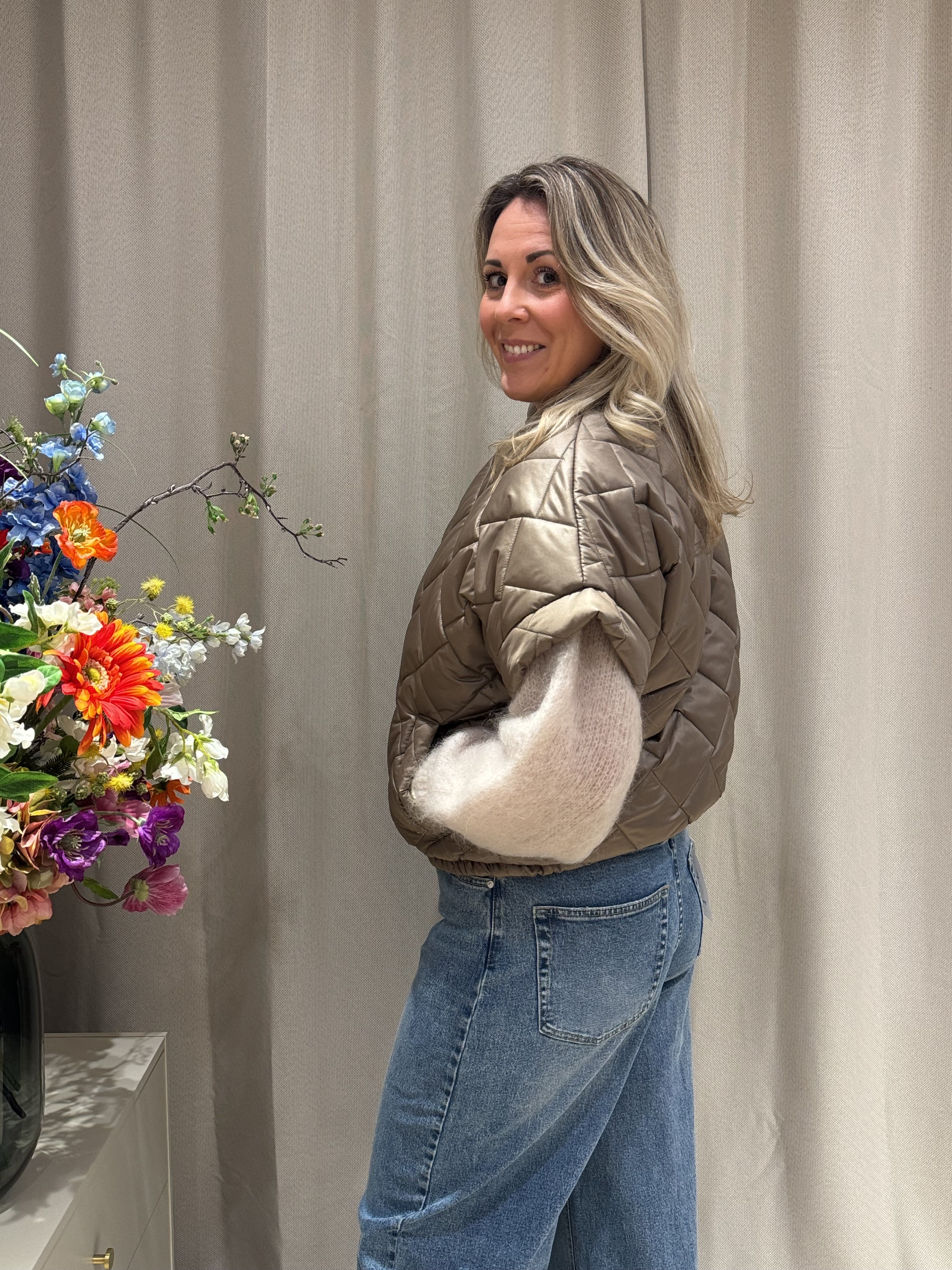 Amélie - Bomber bodywarmer - taupe