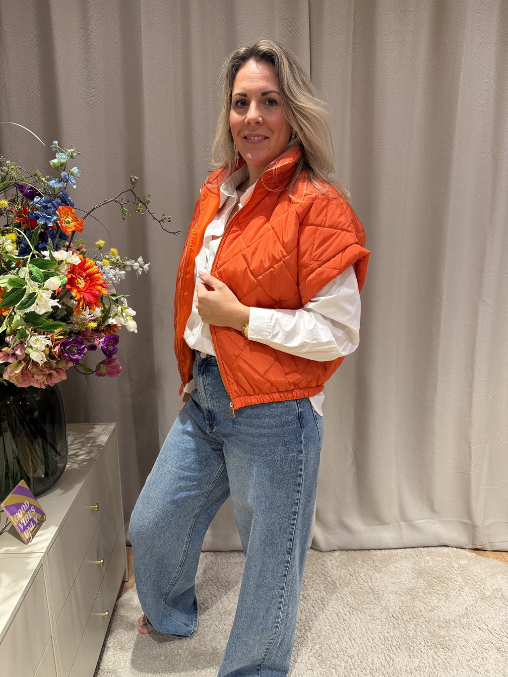 Amélie - Bomber bodywarmer - oranje