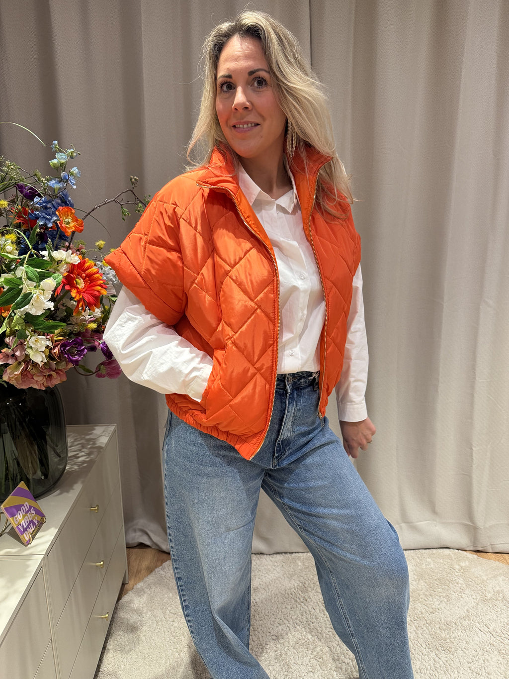 Amélie - Bomber bodywarmer - oranje