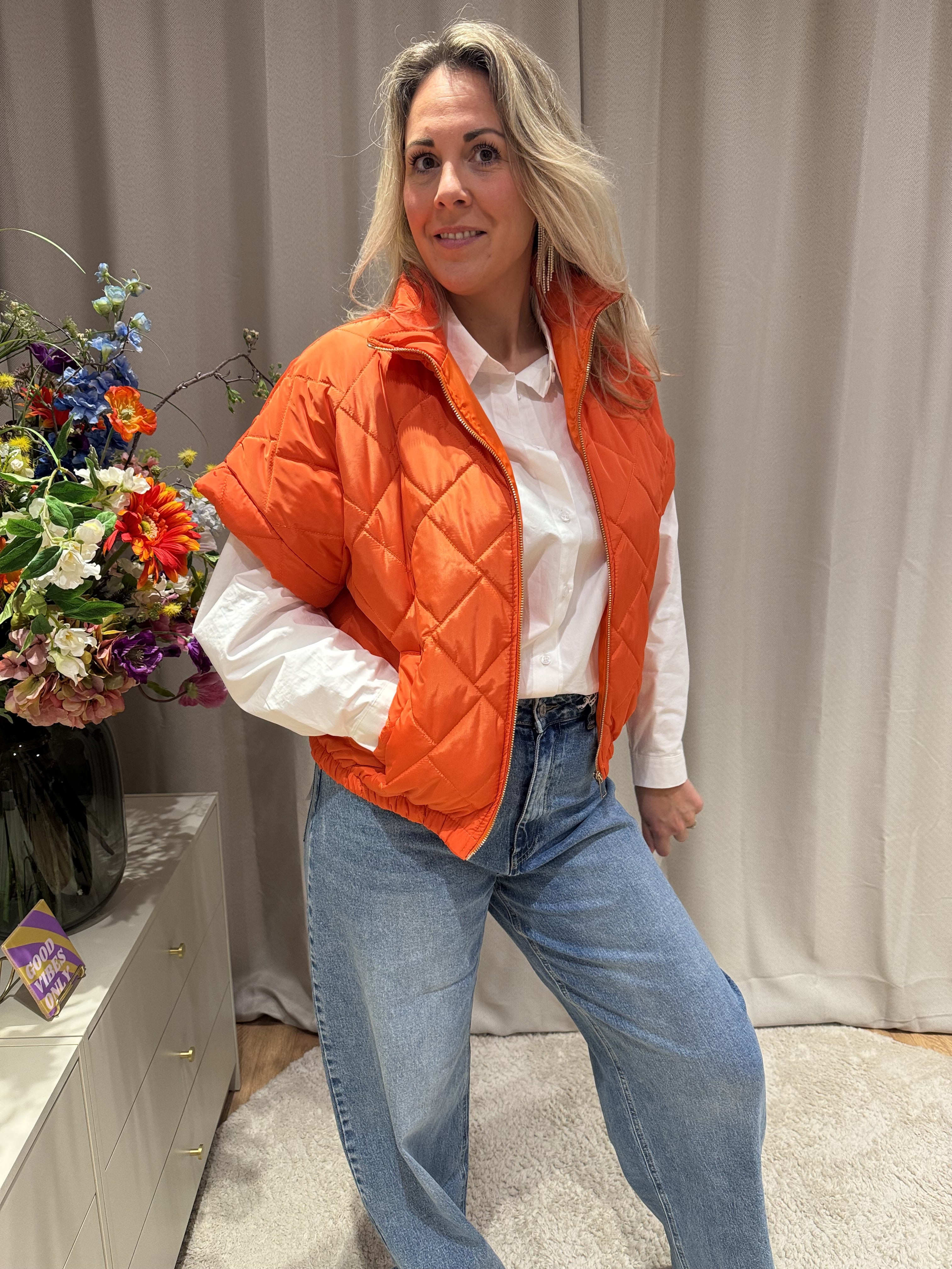 Amélie - Bomber bodywarmer - oranje