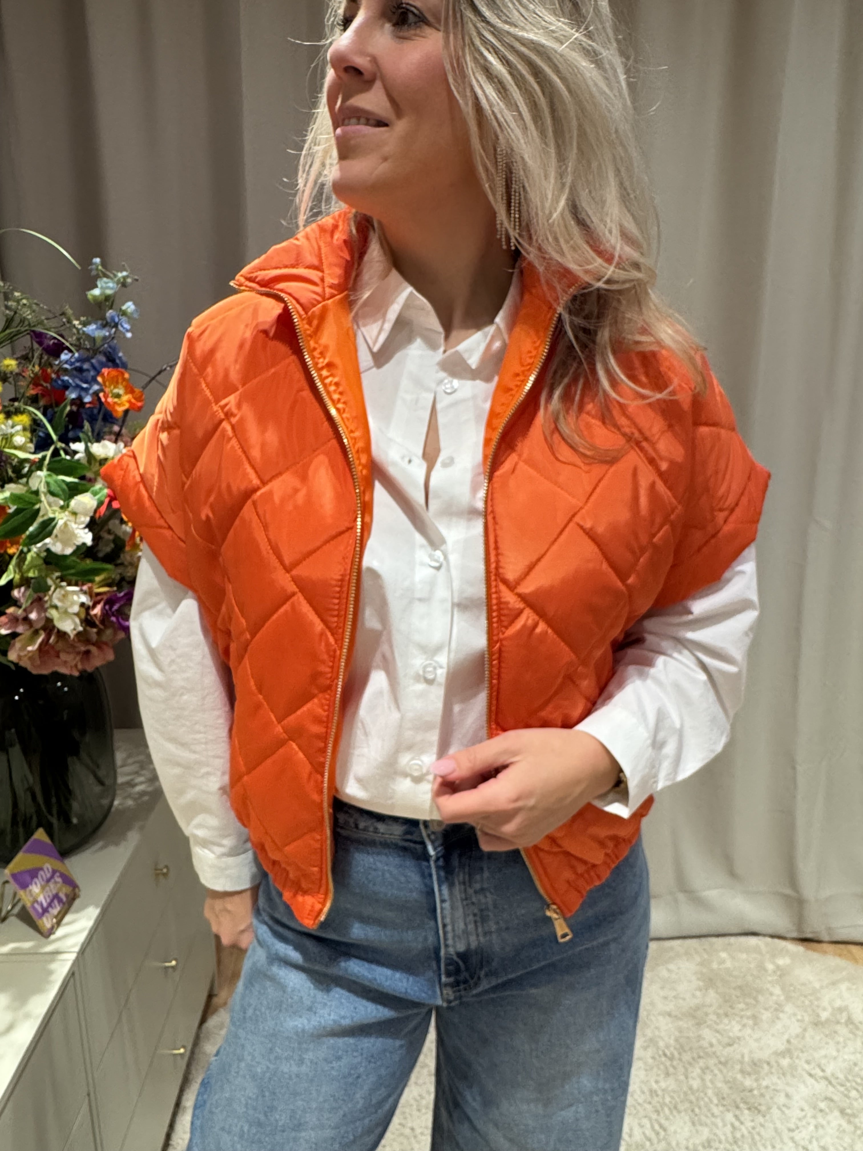 Amélie - Bomber bodywarmer - oranje