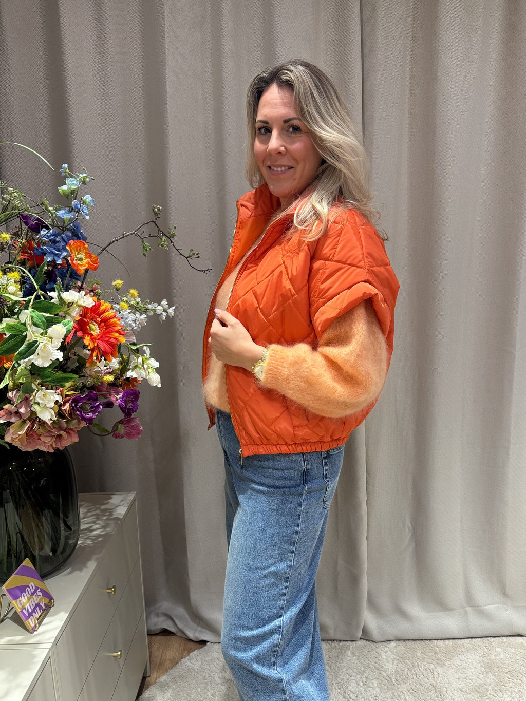 Amélie - Bomber bodywarmer - oranje