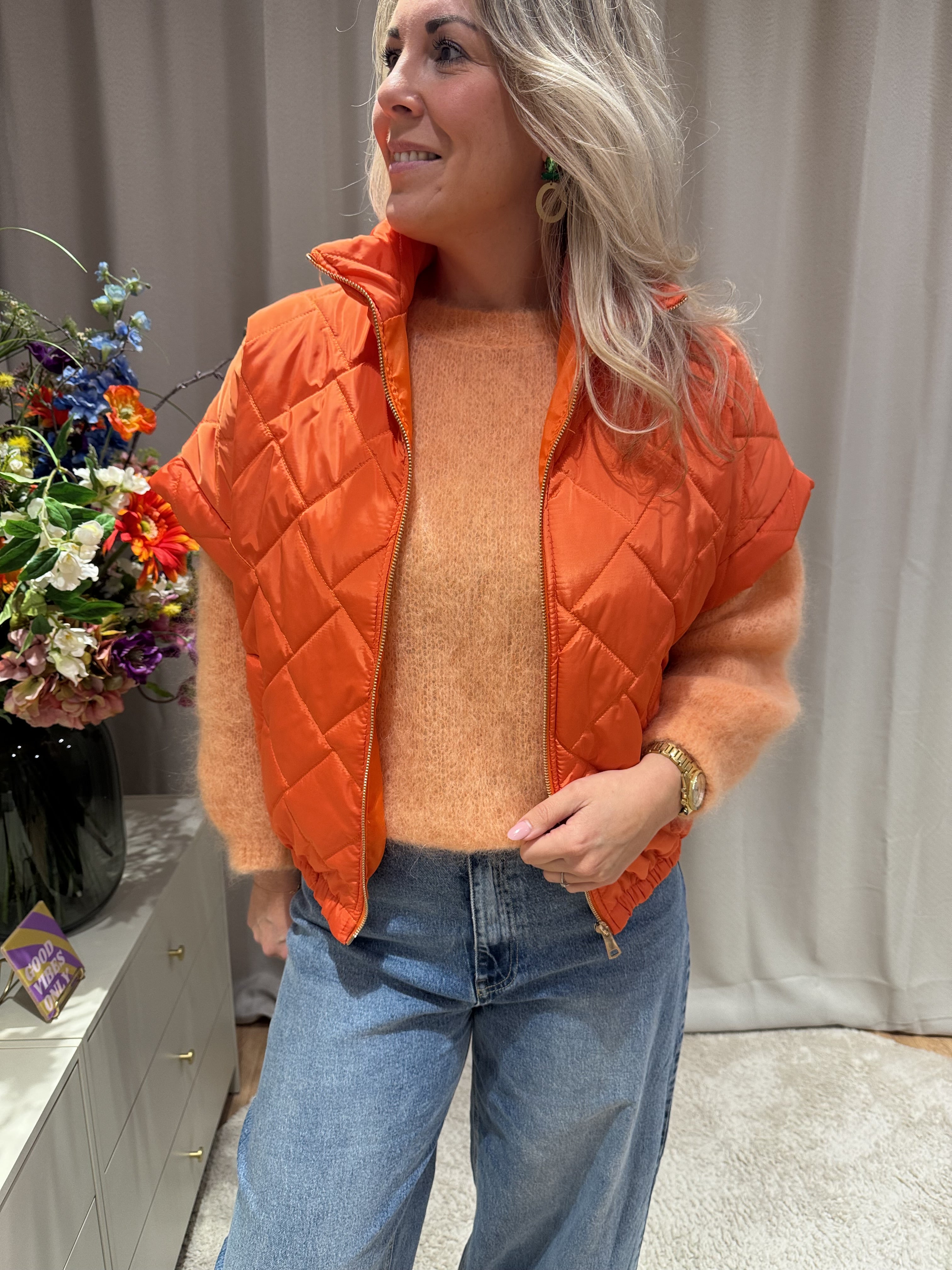 Amélie - Bomber bodywarmer - oranje