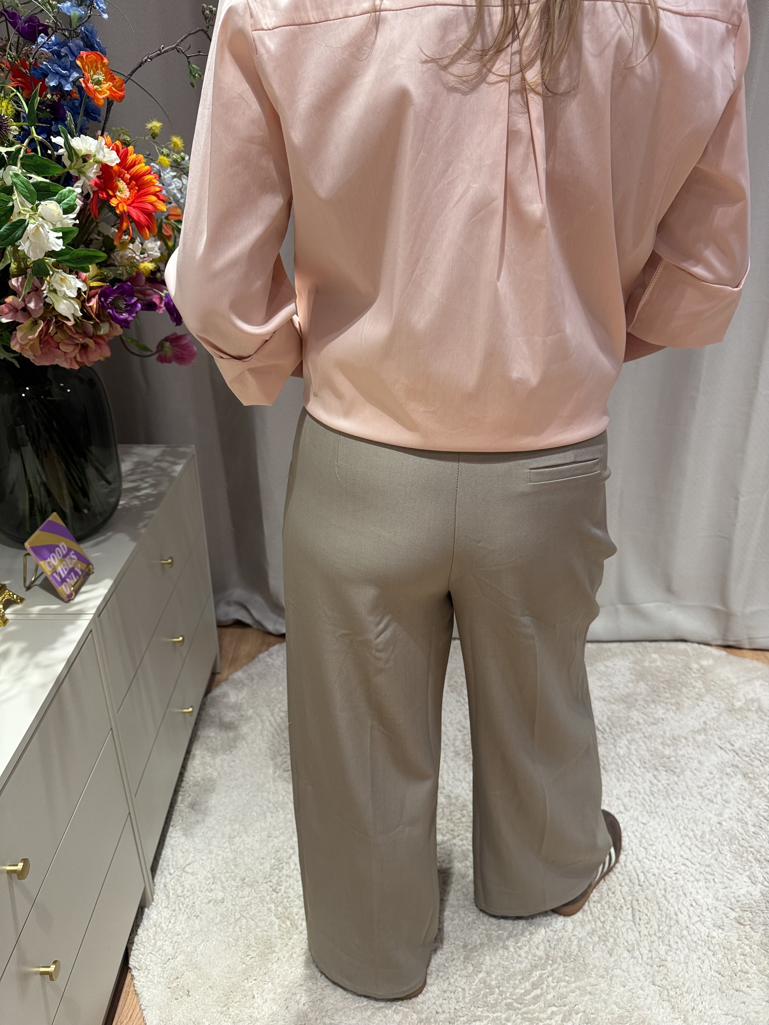 Rose - Pantalon wide leg - taupe