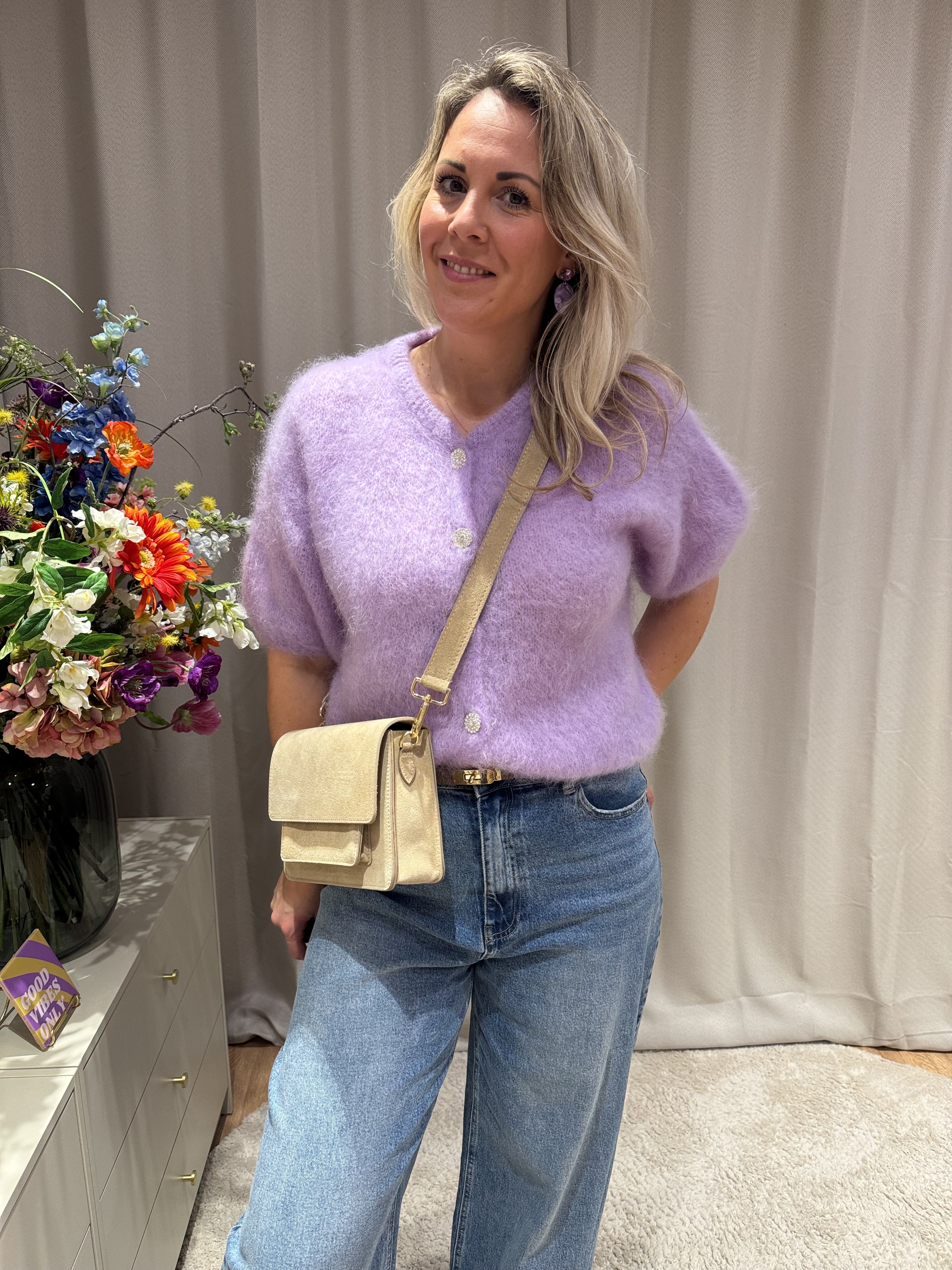 Simonie - Mohair vest - lila