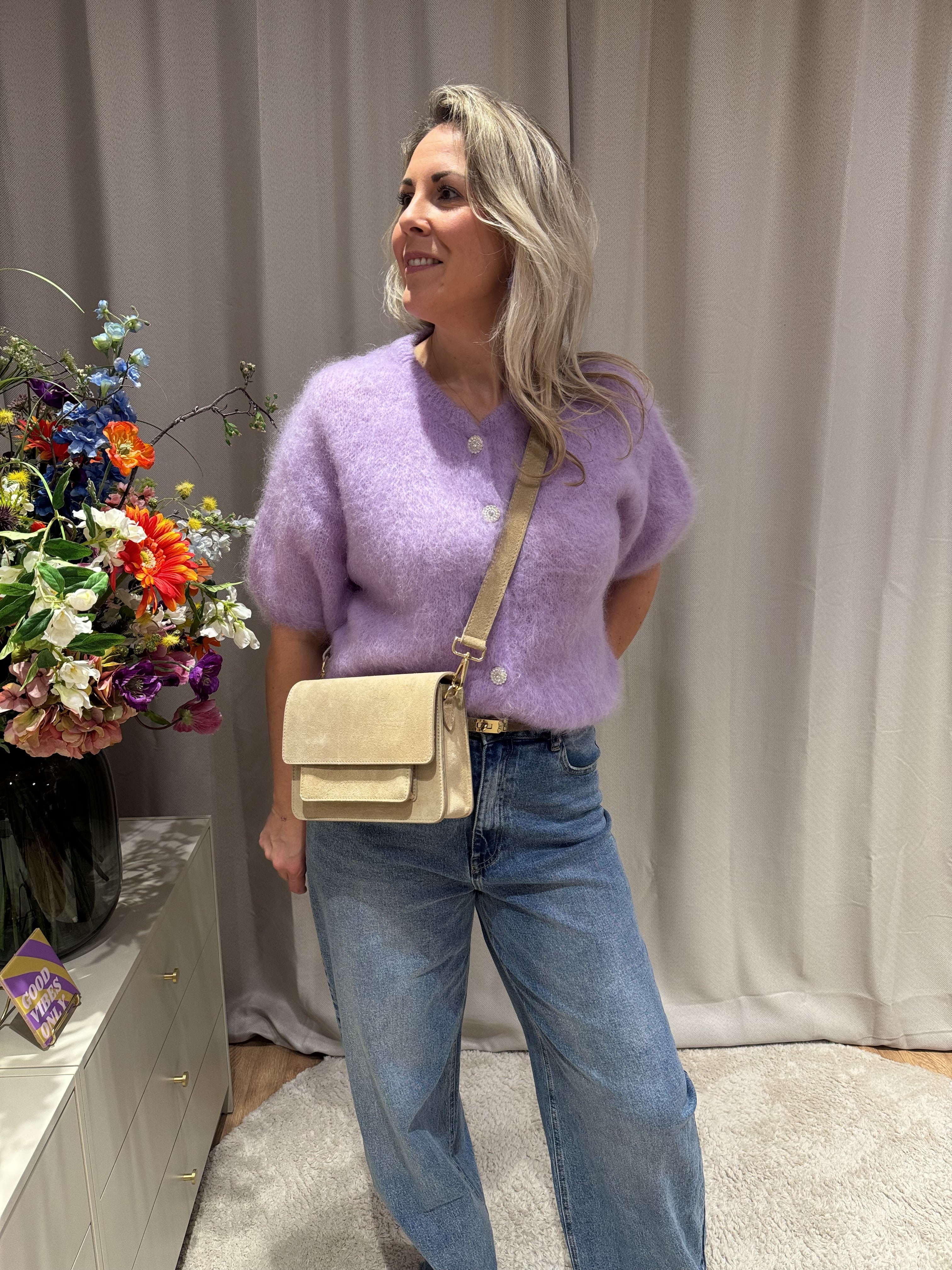 Simonie - Mohair vest - lila