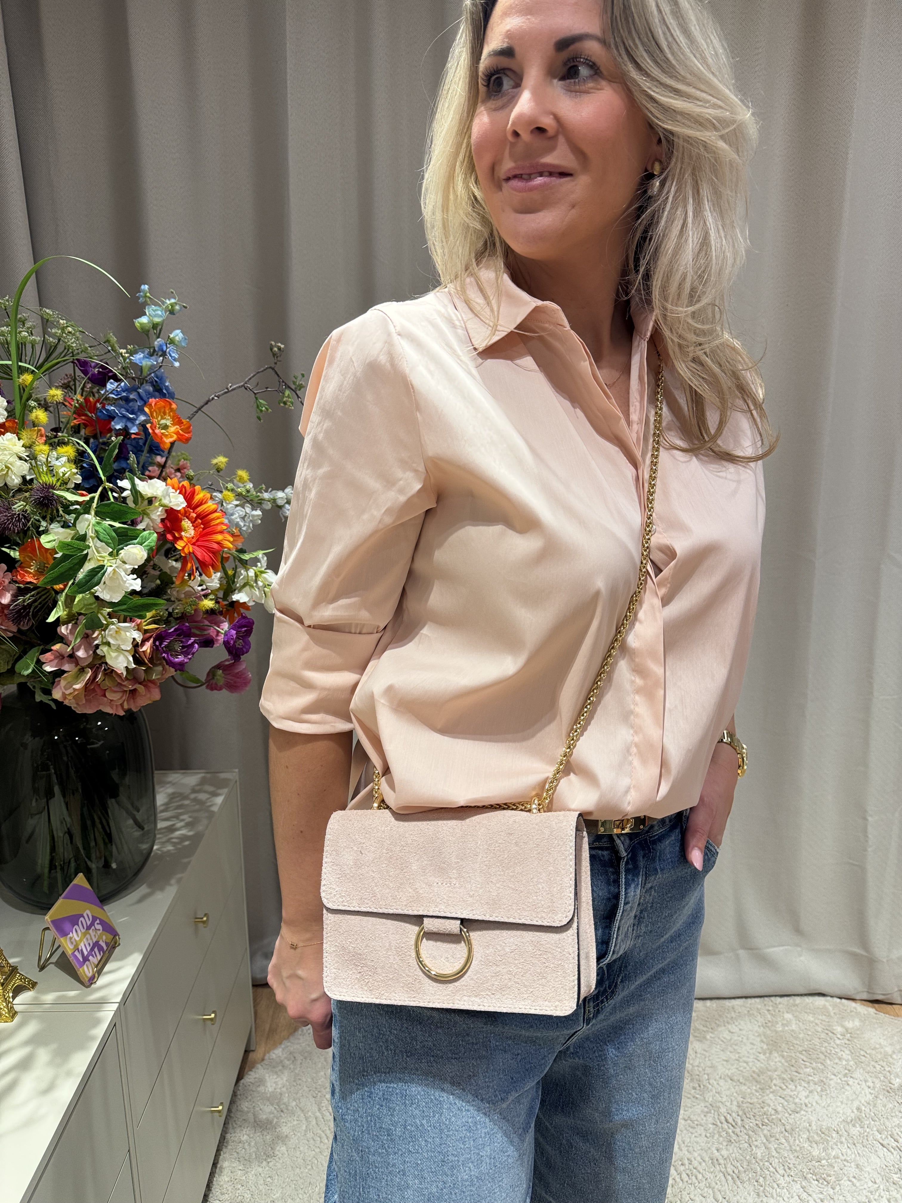 Maëlle - Basis blouse stretch - oudroze