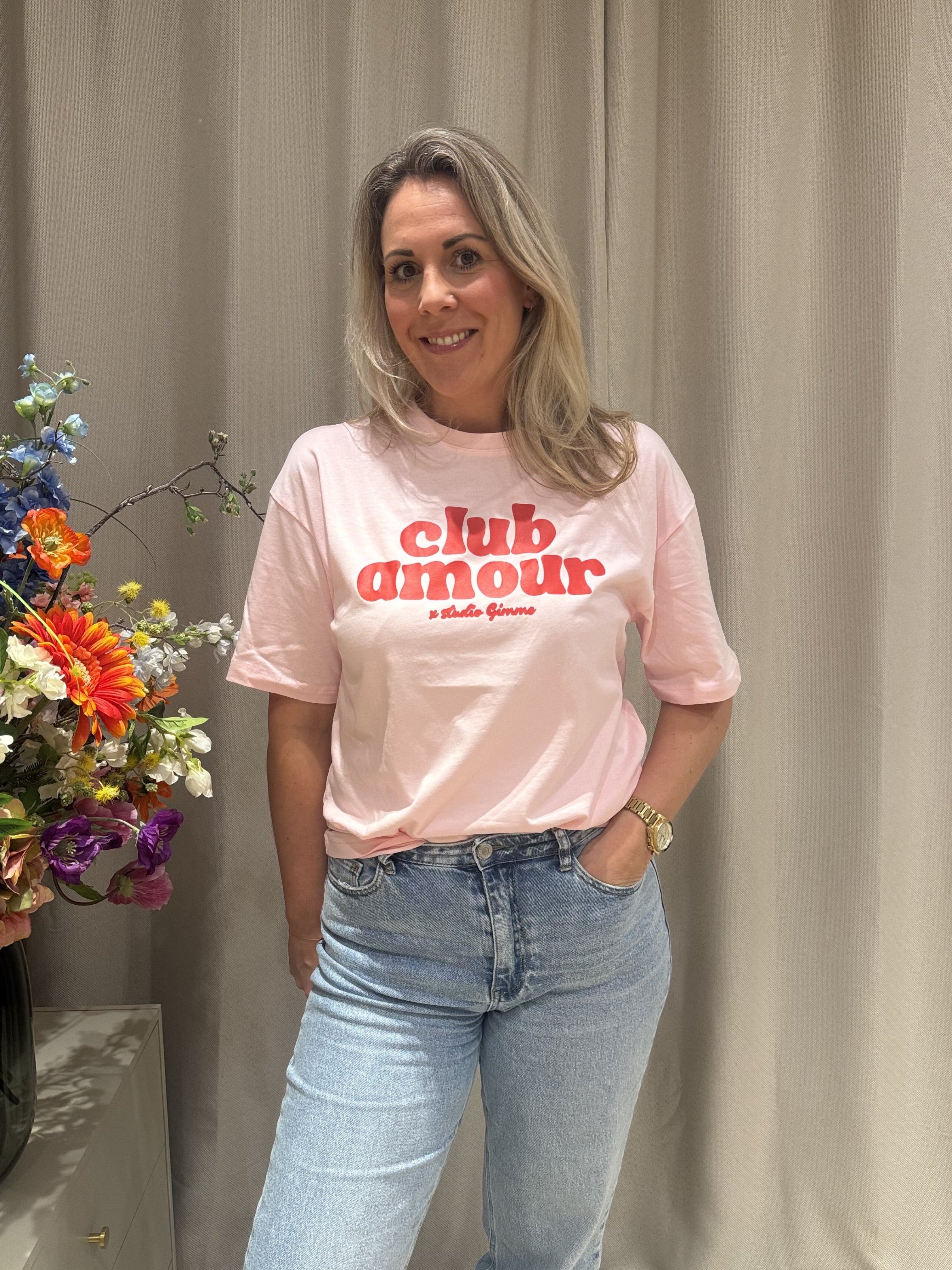 Camille - T-shirt Club Amour - roze