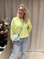 Florine - Oversized sweater Amour - limegroen