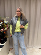 Florine - Oversized sweater Amour - limegroen