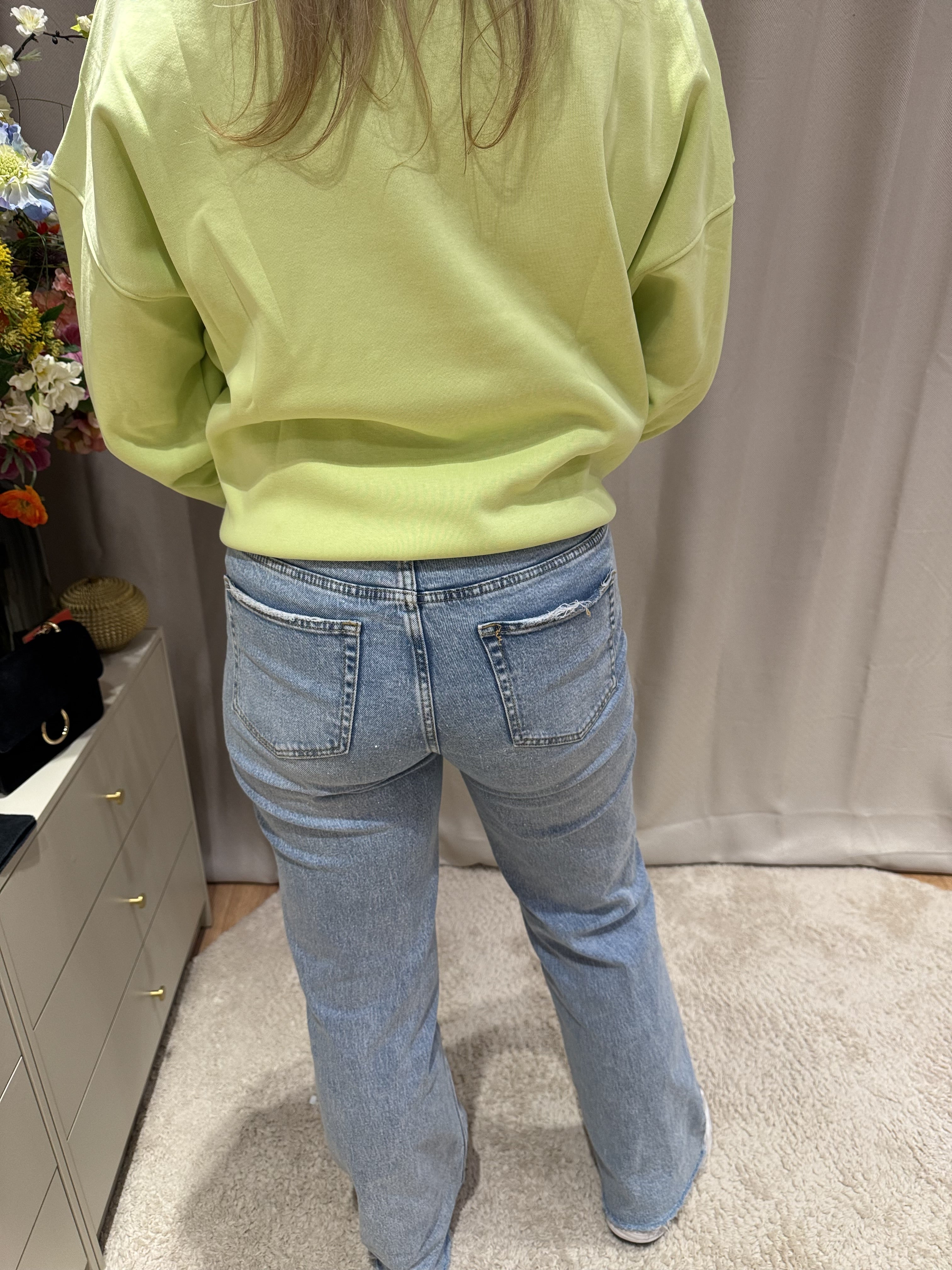 Susan - Jeans Queen Hearts glitter - light blue