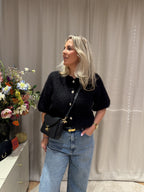 Simonie - Mohair vest - zwart