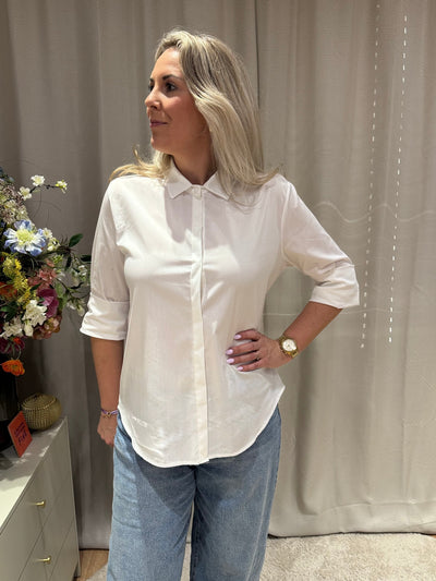 Maëlle - Basis blouse stretch - wit