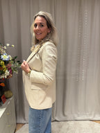 Belle - PU blazer - beige