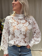 Mylena - Kanten top - wit