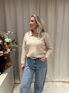 Fleurine - Azzurro knit fijngebreid - beige